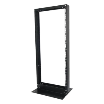 Rack de 2 Postes / 24 UR / 19" EIA-310D / Carga 460 kg / Base L para Piso / Acero Cal. 11 y 14