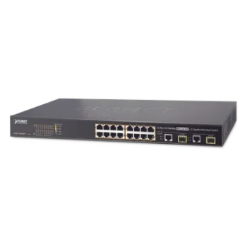 Switch Administrable L2 de 16 Puertos PoE+ y 2 Puertos Compartidos Gigabit TP/SFP