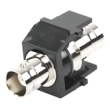 Módulo Acoplador Coaxial Tipo BNC, Keystone, de 50 Ohms, Color Negro