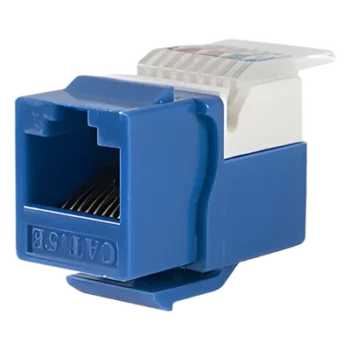 Módulo Jack Keystone Cat5e sin Herramienta (toolless) para faceplate - Color Azul