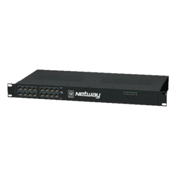 Midspan de 8 puertos, montaje en rack de 19". Ofrece alimentación PoE a los dispositivos alcanzando distancias de hasta 600m.