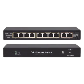 Switch PoE / 100 Metros PoE / 8 puertos 802.3af/at ( 132.5 W ) 10/100/1000Mbps + 2 puertos Uplink