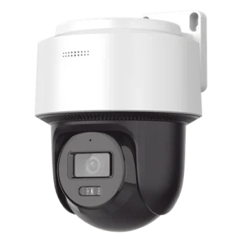 Cámara Domo PT IP / 4 Megapixel / Lente 4 mm / Dual Light 30 m (98.4 ft) / Autoseguimiento Humanos / PoE+ / Audio Bidireccional / IP66