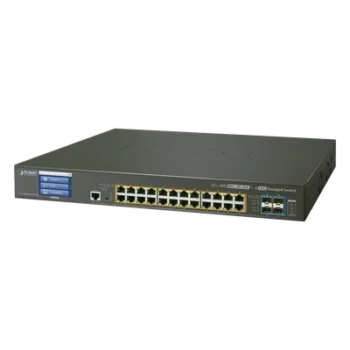 Switch Administrable L2+ 24 puertos gigabit c/ Ultra PoE, 4 puertos 10G SFP, c/Display, (600W)