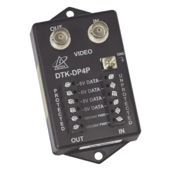 Protector de sobretensión / Alimentación 12Vcc-24Vca / Video BNC / Datos RS-422 / 10,000A / PTZ