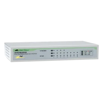 Switch No Administrable PoE de 8 puertos 10/100 Mbps (4 puertos PoE) con fuente de alimentación externa, 30 Watts
