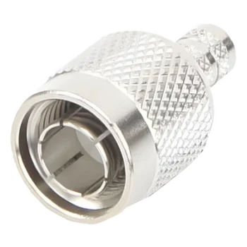 Conector TNC Macho de Anillo Plegable para Cable RG-59/U, Grupo D, Níquel/ Gold/ Delrin.â€‹
