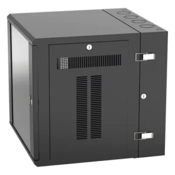 Gabinete de Montaje en Pared / 19in / 12 UR / 635mm (25in) Profundidad / Ventana de Seguridad / Acero y Vidrio Templado