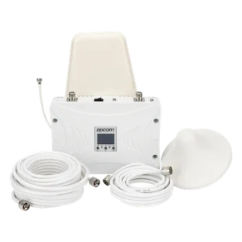 Amplificador de Señal Celular / Tribanda 2G/3G/4G LTE / Ganancia 70 dB / Cobertura hasta 900 m² (9,687.5 ft²) con 3 Antenas / Display LCD / Multioperador