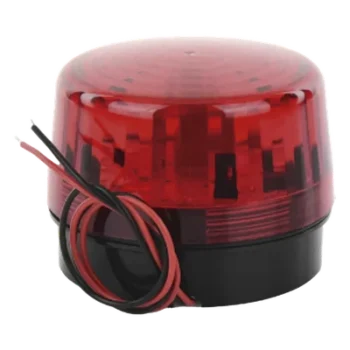 Luz Estroboscópica LED / 35 LEDs / 8 Patrones de Parpadeo / IP66 / 12-24 Vcc/Vca / Batería de Respaldo 9V