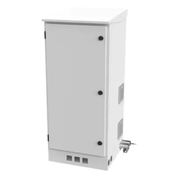 Gabinete de Piso Exterior / Rack 19" 16 U / Ventiladores con Termostato / IP-54 / Espacio para 2 Baterías / 110 VCA / 600 x 1429 x 5 mm