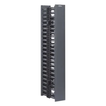 Organizador Vertical de Cable / Doble Frontal y Posterior / 22.5 UR / 4.9in Ancho / 41.5ft Altura / Negro