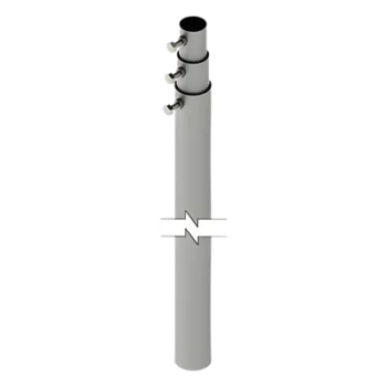 Mástil Telescópico / 9 m (29.5 ft) / 3 Secciones / Carga 6 kg / Antenas hasta 25 cm / Galvanizado Calibre 20