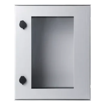Gabinete de Poliéster IP65 / Puerta Transparente / 400 x 500 x 200 mm / Carga 30 kg / Placa Trasera Incluida / Uso en Intemperie