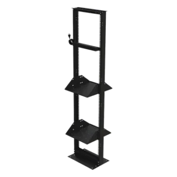 Rack 19" / 45 UR / 2 Charolas / PDU 8 Tomas / Doble Perforación / Estructura Reforzada