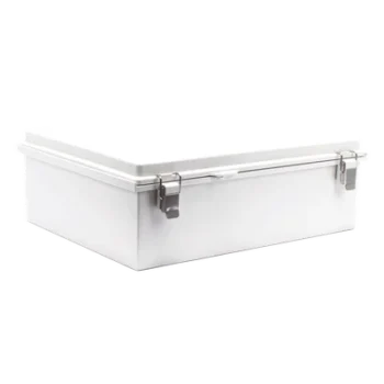 Gabinete de Protección IP66 / ABS 350 x 465 x 160 mm / Cierre con Broche Inoxidable / Opción Candado / Compatible Ventilación 60x60 mm