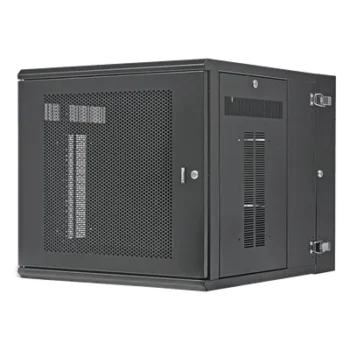 Gabinete de Montaje en Pared / 19in EIA / 12 UR / 762mm (2.5ft) Profundidad / Puerta Perforada / Acero / 113.4kg Capacidad