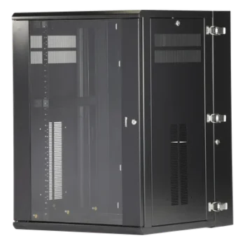 Gabinete de Montaje en Pared / 19in / 18 UR / 635mm (2.08ft) Profundidad / Ventana de Seguridad / 300 lb (136.1 kg) Carga / Acero Negro