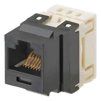 Jack Keystone / Cat 6 / 8P8C / Terminación 110 / 250 MHz / UTP / Negro