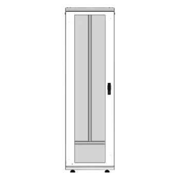Gabinete Rack de Piso / 42 Unidades / 19 Pulgadas / Carga 1000 kg / Puerta Cristal Templado / Ventilación Superior
