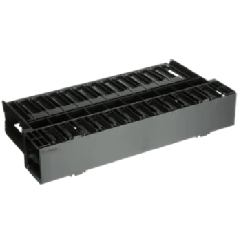 Organizador de Cables Horizontal / Doble Frontal y Posterior / Rack 19in / 2UR / 1.75in de Altura