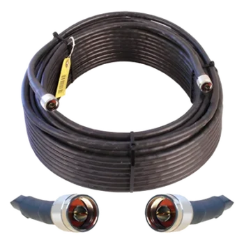 Jumper Coaxial de Baja Pérdida / 30.48 m (100 pies) / 50 Ohms / Blindaje >90 dB / N Macho a N Macho