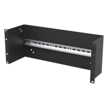 Riel DIN 35 mm / Soporte Rack 19" / 4U / Acero Resistente / Sujeción por Broche