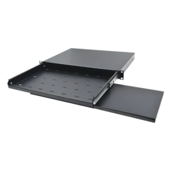 Charola Abatible para Teclado y Ratón / Rack 19" / 1U / Superficie Antideslizante / Instalación Rápida
