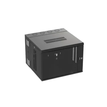 Gabinete de Montaje en Pared / 19in / 9 UR / 635mm (2.08ft) Profundidad / Ventana de Seguridad / Negro