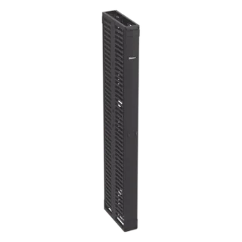 Organizador Vertical de Cables / Alta Densidad 45 RU / Doble Frontal y Posterior / 6 in (152 mm) Ancho / Acero y ABS / Push-to-Close