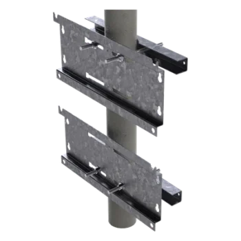 Herraje de Fijación para Gabinete / Compatible 16U y 24U / Acero Galvanizado / Pared, Poste o Torre