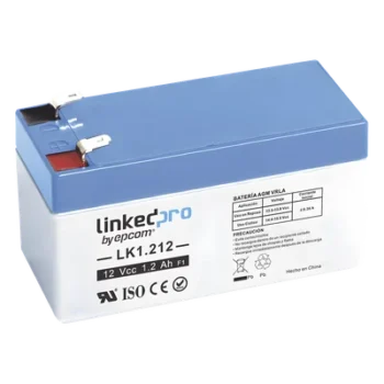 Batería de Respaldo AGM-VRLA / 12 V / 1.2 Ah / Vida Útil 5 Años / Terminales F1+F2 / UL y CE