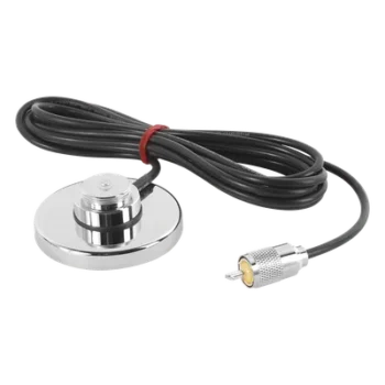 Montaje Magnético para Antena / NMO 3/4" / Cable RG58U 3.5 m (11.5 ft) / Conector UHF Macho PL259 / 50Ω / Exterior
