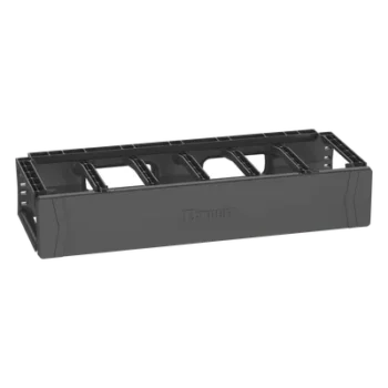 Organizador de Cables Horizontal / Rack 19 pulgadas / 2UR / Cubierta Magnética Doble Bisagra / Aberturas para Cat 6 y 6A / 484 x 90 x 202 mm (19 x 3.5 x 7.9 in)