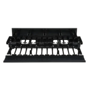 Organizador de Cables Horizontal / Alta Densidad / Doble Frontal y Posterior / Rack 19in / 2UR / 48.3 cm (19in)