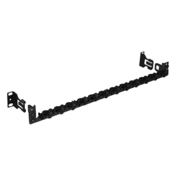Barra de Alivio de Tensión / 24 Cables / Racks 19" y 23" / Clips Ajustables / Liberación Rápida Sin Herramientas / Diseño Compacto 1U a 2U