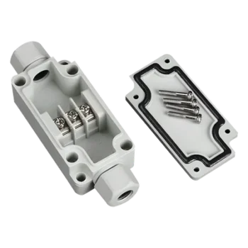 Caja de Conexión Exterior / IP66 / 3 Líneas / Terminales Tipo Herradura / Calibre 12-22 AWG / -40°C a +120°C