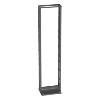 Rack de Dos Postes / 19 in EIA-310D / 45 Unidades / Carga 1500 lbs (680 kg) / Profundidad 6 in (152.4 mm) / Rieles Roscados #12-24