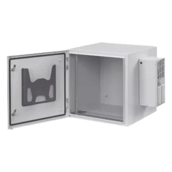 Gabinete Industrial de Pared / 12 UR / Acero Calibre 14 / NEMA 4/12 / IP66 / Aire Acondicionado 800 BTU / Puerta Sólida / 24 x 24 x 24 pulgadas