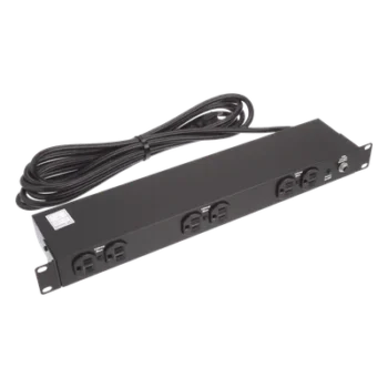 PDU Básico de Rack / 6 Salidas NEMA 5-15R / Entrada NEMA 5-15P / 19 in / 1UR / 15 A / 120 Vca