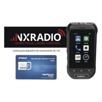 Kit Radio PTT / Android 10 GO / IP68 / MIL-STD 810H / Altavoz 105 dB / Batería 3000 mAh / SIM 1GB 12 Meses
