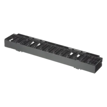 Organizador de Cables Horizontal / 1UR / Rack 19in (483mm) / Frontal / ABS / Cat6 y 10G