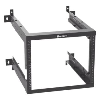 Rack de Montaje en Pared / 19in / Profundidad Ajustable 18-25 in / 9 UR / Rieles Roscados #12-24 / Acero con Recubrimiento en Polvo