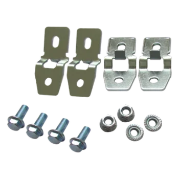 Pestañas Metálicas de Fijación / Chapa de Acero y Zinc 4 mm / Paquete de 4 Piezas / Montaje en Pared / Incluye Tornillos y Tuercas para Gabinete