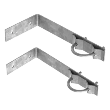 Herrajes de Pared para Mástil / Acero A-36 Galvanizado / Mástil 1-1/4" a 2" / Estructuras hasta 3 m (9.8 ft) / 2 Juegos Tipo L con Abrazaderas U