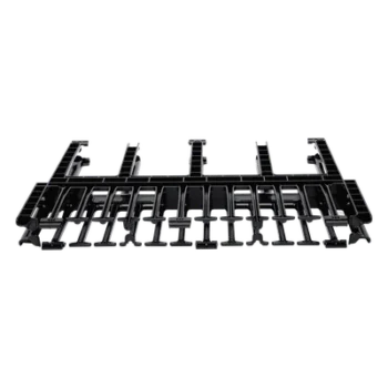 Organizador de Cables Horizontal / Alta Densidad / Doble Frontal y Posterior / Rack 19in / 1UR / Negro