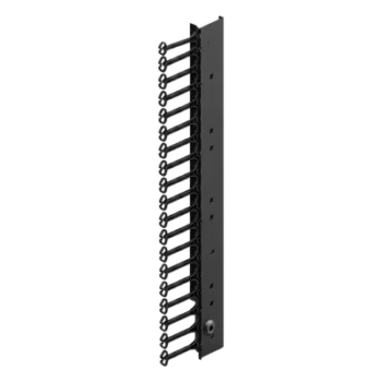 Organizador Vertical de Cables / 45 UR / 2 m (6.6 ft) / 726 Cables / RAL 9005 / Dedos 1.75 pulg / 95x208 mm