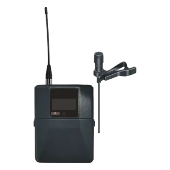 Micrófono de Solapa Inalámbrico / Transmisión Digital UHF / Modulación pi/4-DQPSK / Doble Banda 540-590 MHz y 640-690 MHz / Autonomía >10 Horas / Pantalla OLED / Potencia Ajustable ≥10 dBm