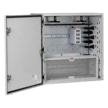Gabinete de Zona de Red / IP66 / UL 4/12/4X / Acero 610 x 295 x 610 mm (24 x 11.6 x 24 in) / Rieles DIN / Puerta Reversible