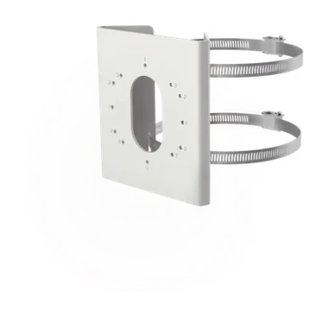 Montaje en Poste para Cámara IP / Acero Inoxidable / Compatible DS-2CD26 / Exterior / Blanco
